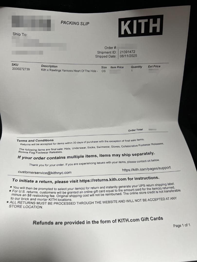 Kith & Rawlings　ニューヨーク ヤンキース グローブ