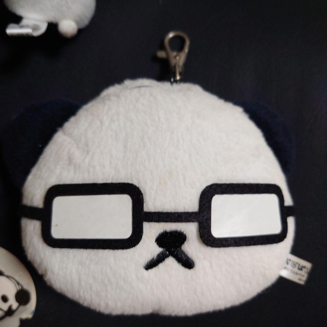 平成レトロ おじぱん おじさんなパンダ ぬいぐるみ リール付きフェイスポーチ
