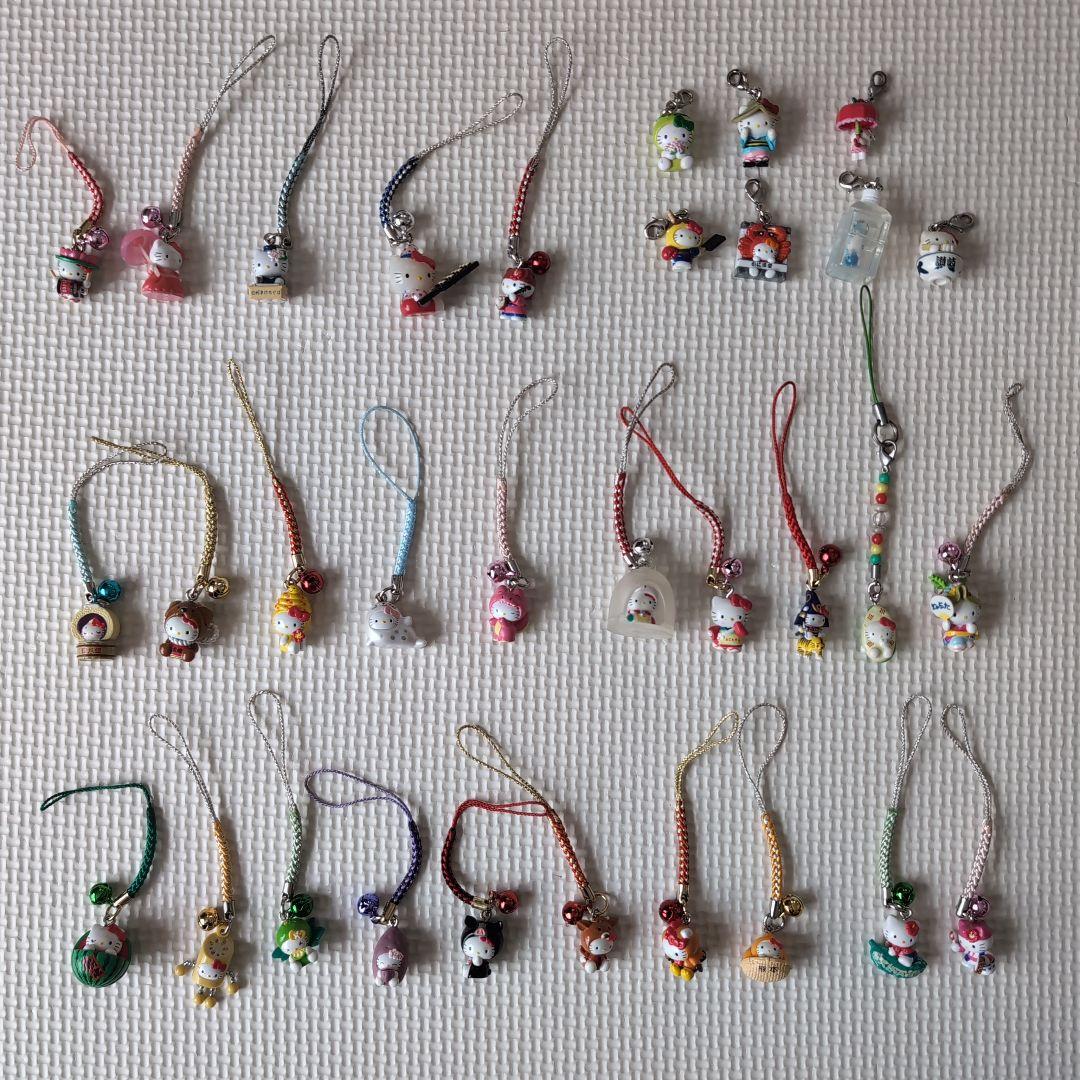 ご当地キティ32点　根付けストラップ　ファスナーマスコット