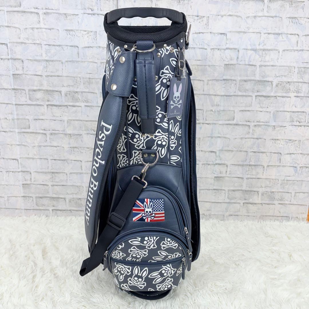 Psycho Bunny キャディバッグ ネイビー サイコバニー モノグラム