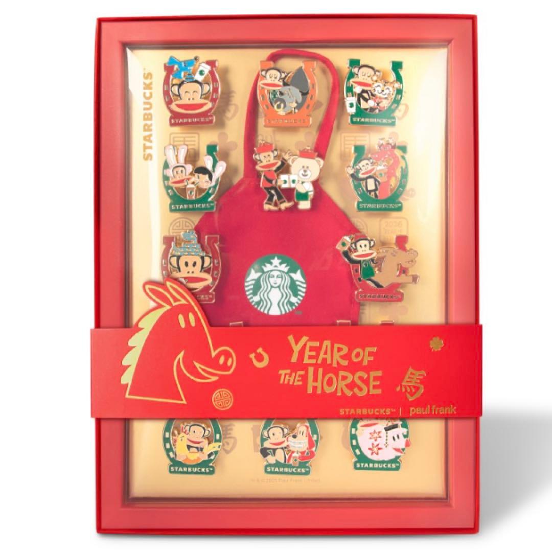 【マレーシア限定】スタバ×ポールフランク 十二支 コンプリート ピンバッジBOX