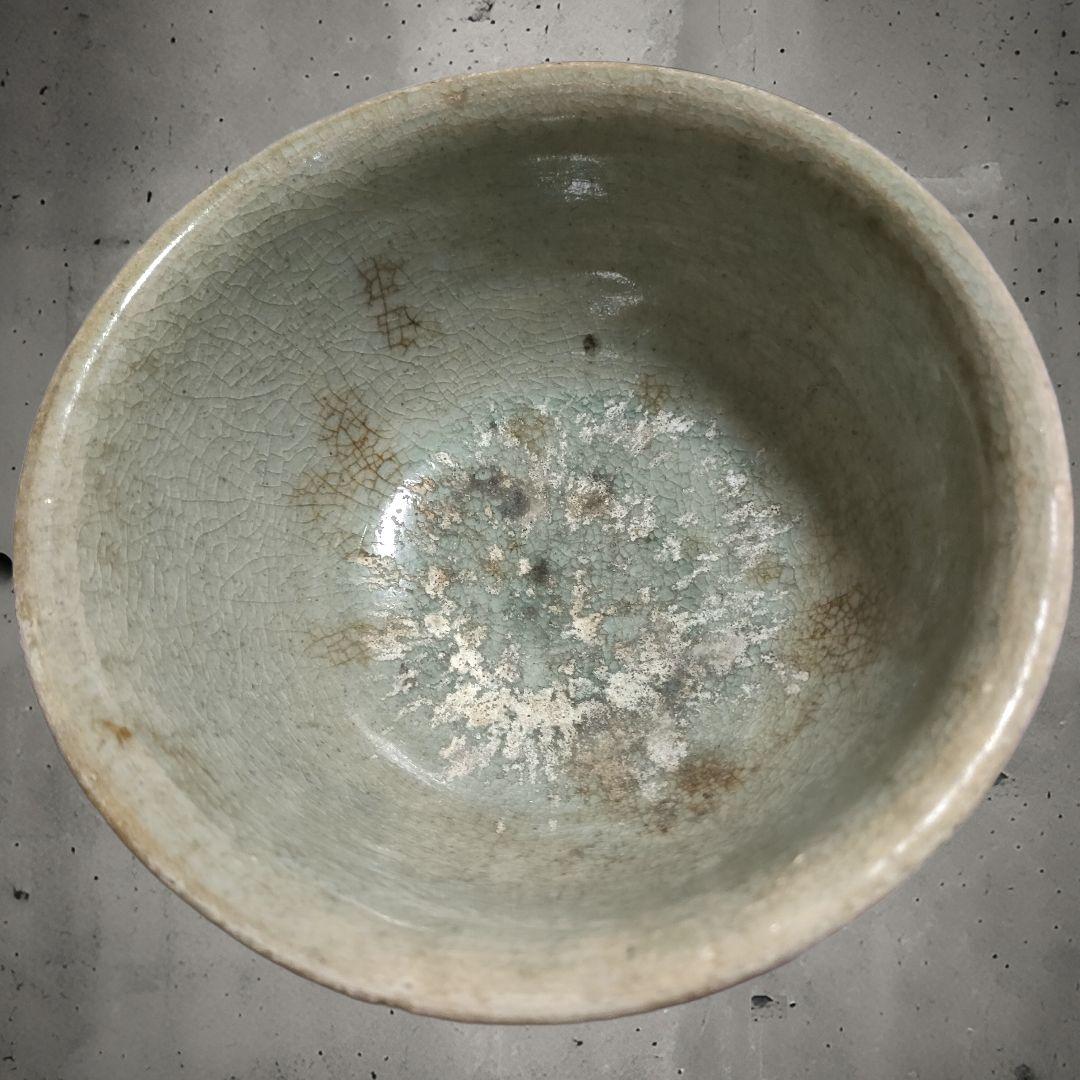 宋胡録茶碗　スンコロク　青磁　時代物　新渡り茶器