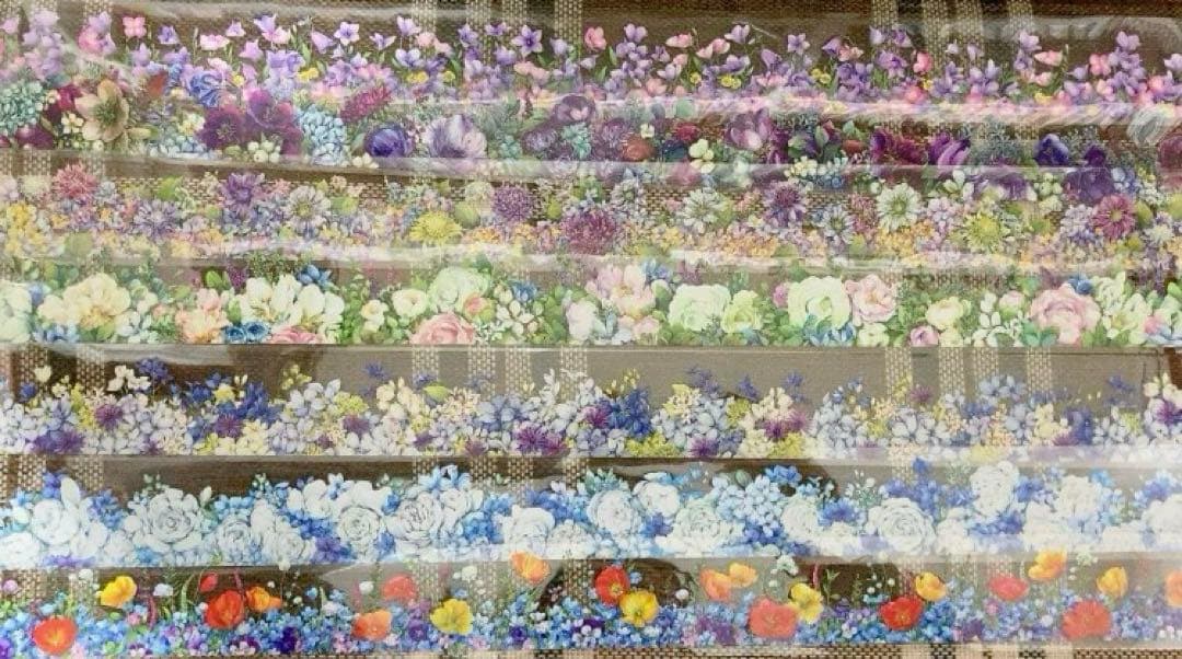 【切売セット】花 ライン 海外マステ petテープ