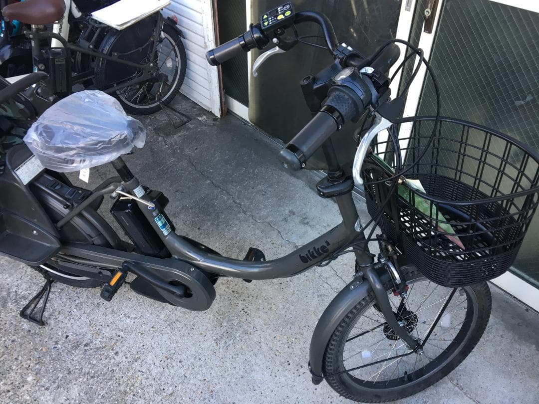 地域限定送料無料　ビッケ　子供乗せ　12,3AH　黒系　神戸市　電動自転車