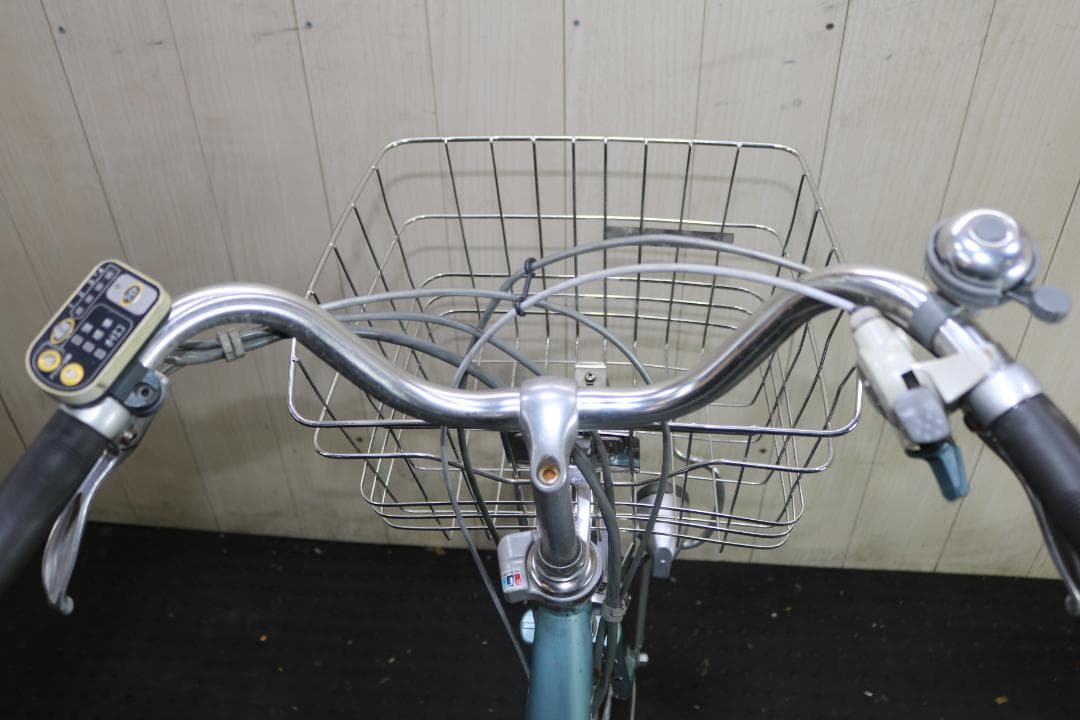 水色 電動アシスト自転車 シティタイプ