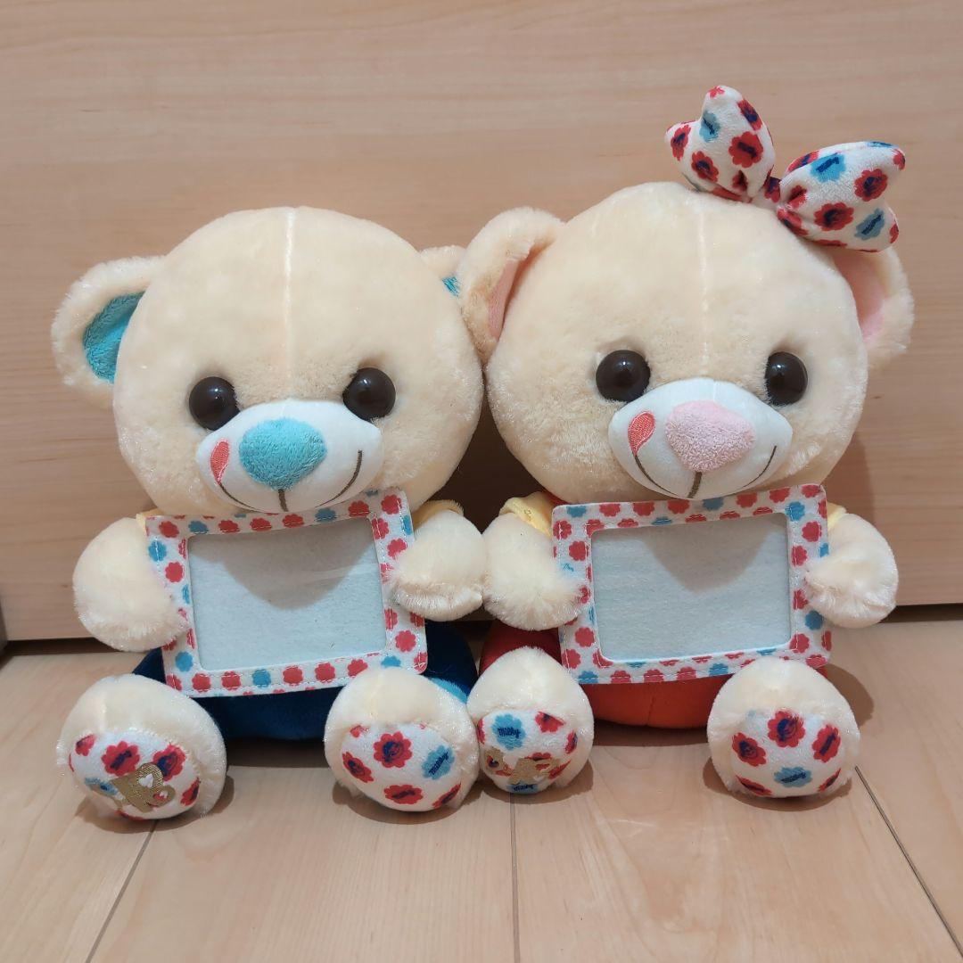 ペコちゃん　ぬいぐるみ　写真立て　熊　くま　ハートベア