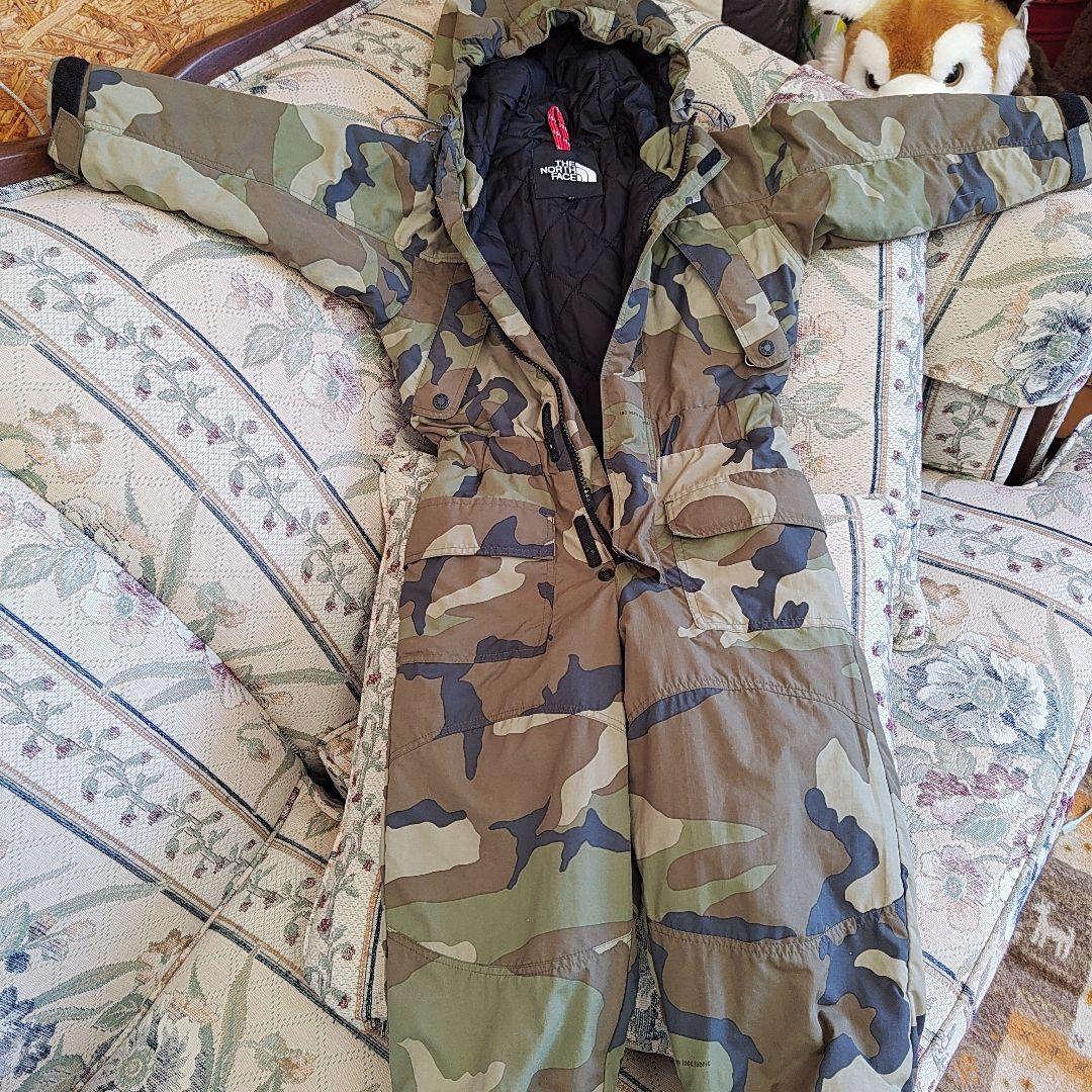 ノースフェイス　90　ジャンプスーツ　スノーウェア　迷彩　キッズ