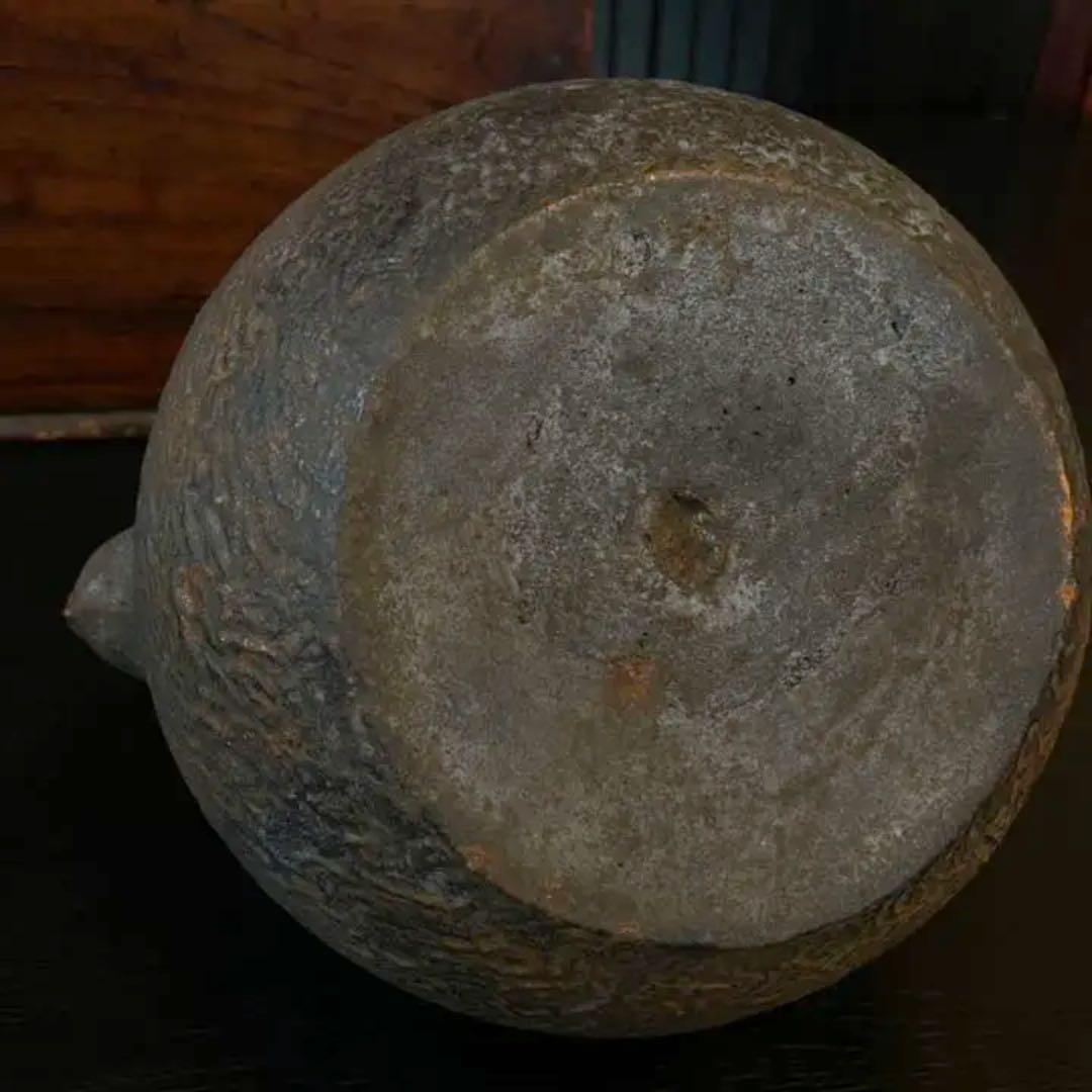 鉄瓶 亀文堂　銅蓋　鉄器　茶器　茶道具