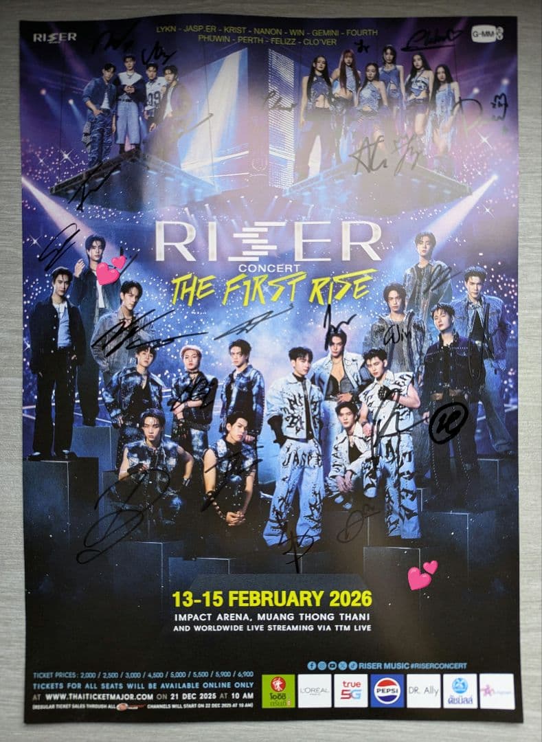 RISERCONCERT 直筆サイン入りポスター GMMTV