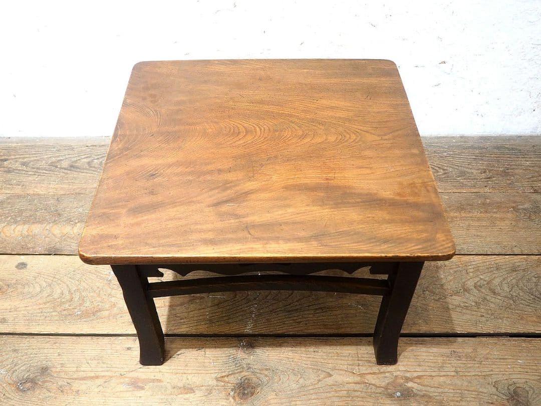 1350 アンティーク　ケヤキのローテーブル　文机　ちゃぶ台　座卓　骨董　レトロ