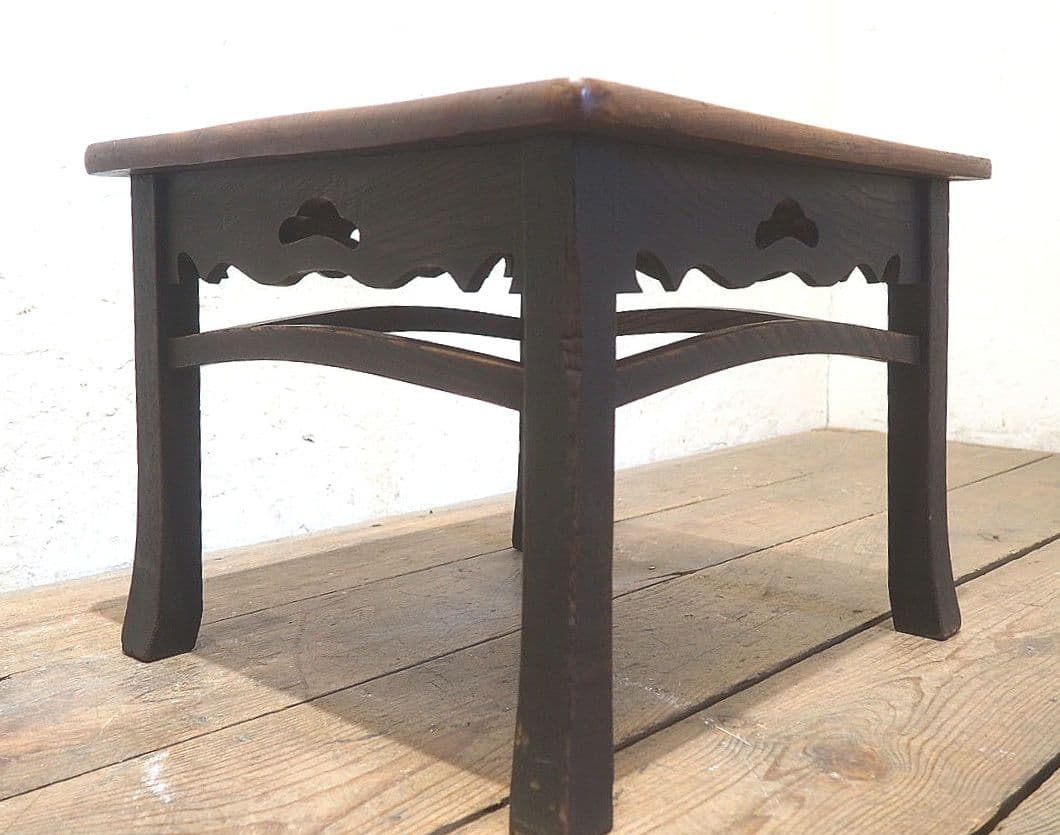 1350 アンティーク　ケヤキのローテーブル　文机　ちゃぶ台　座卓　骨董　レトロ