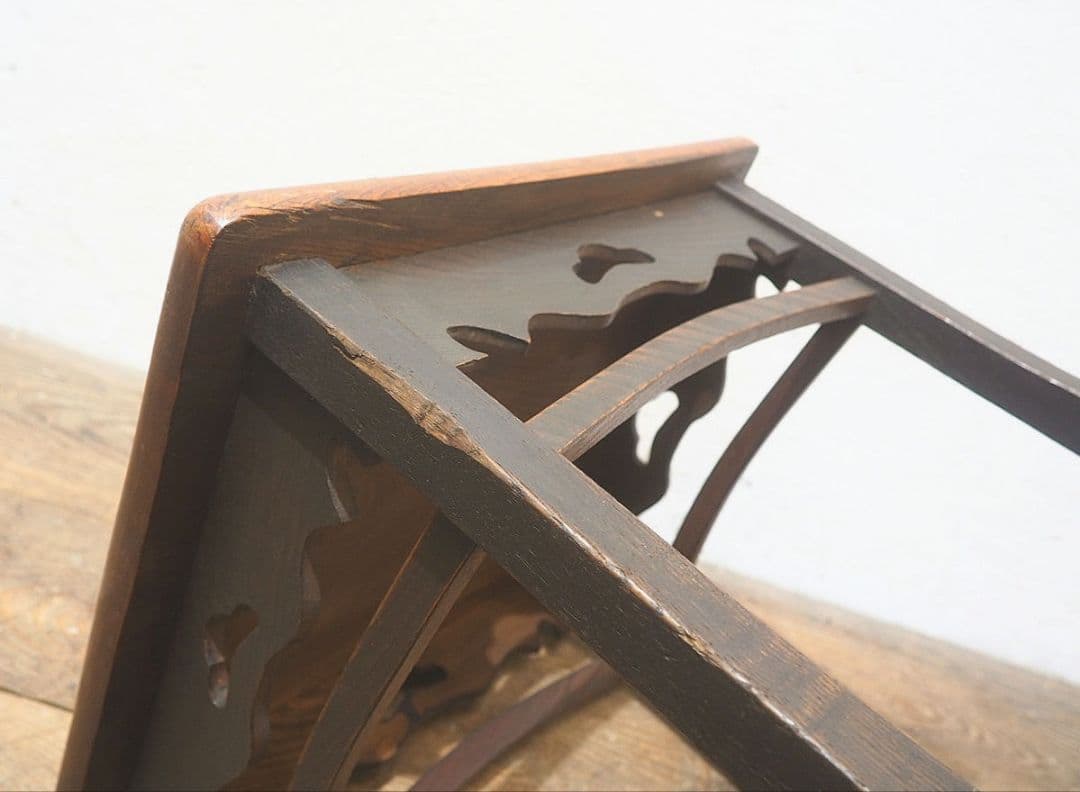 1350 アンティーク　ケヤキのローテーブル　文机　ちゃぶ台　座卓　骨董　レトロ