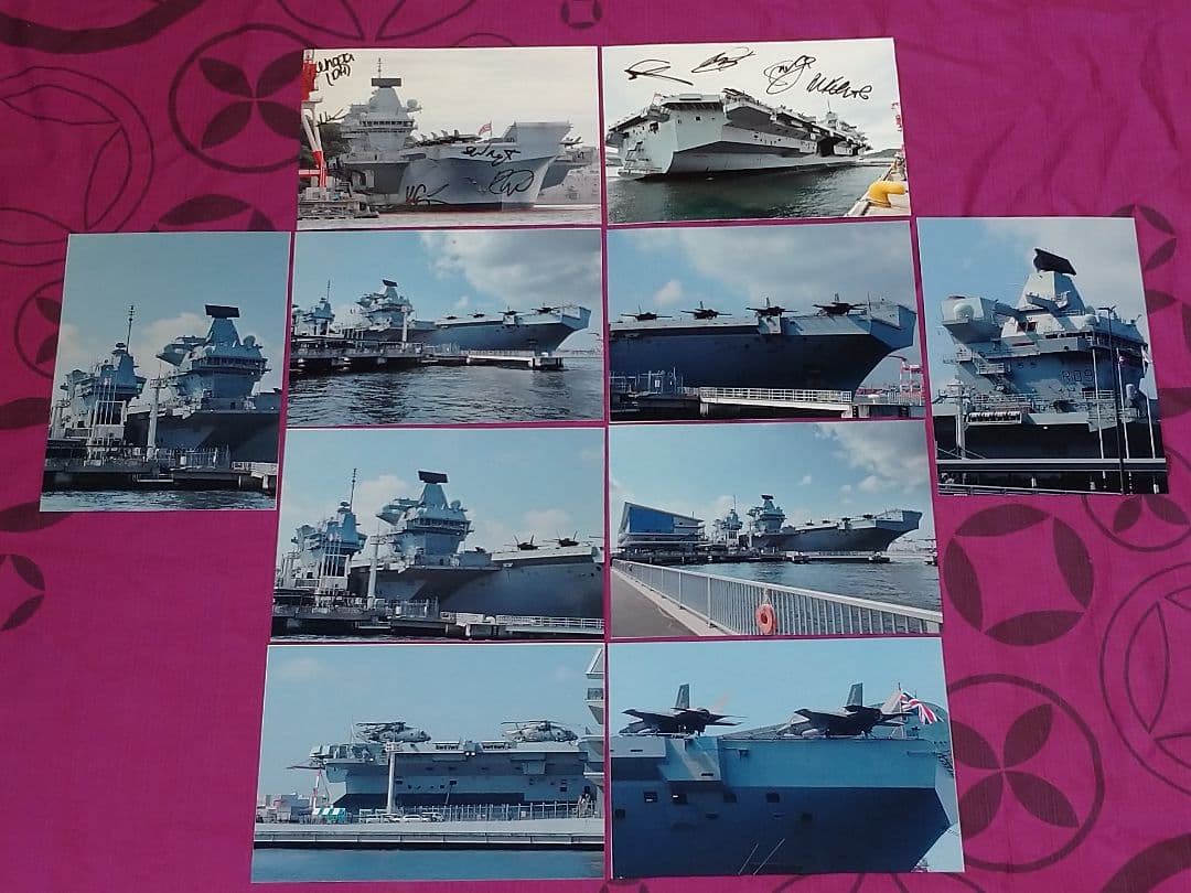 イギリス海軍プリンス・オブ・ウェールズ乗組員直筆サイン&生写真