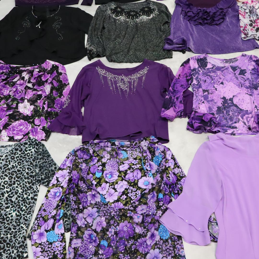 【美品 社交ダンス 衣装 レッスン着 20着 まとめ売り】ブラウス トップス