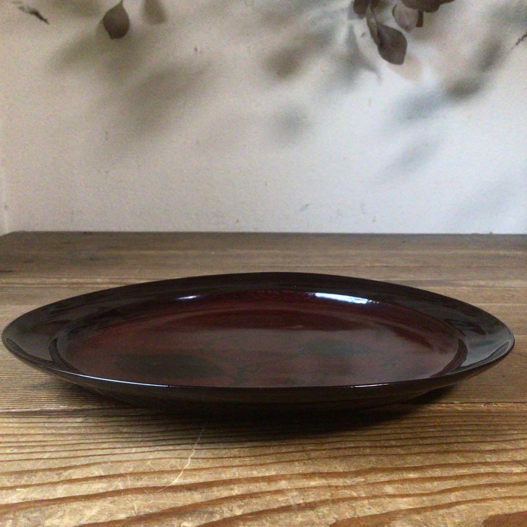 No4388 二代真清水蔵六(泥中庵) 椿図　菓子盆　共箱　送料無料