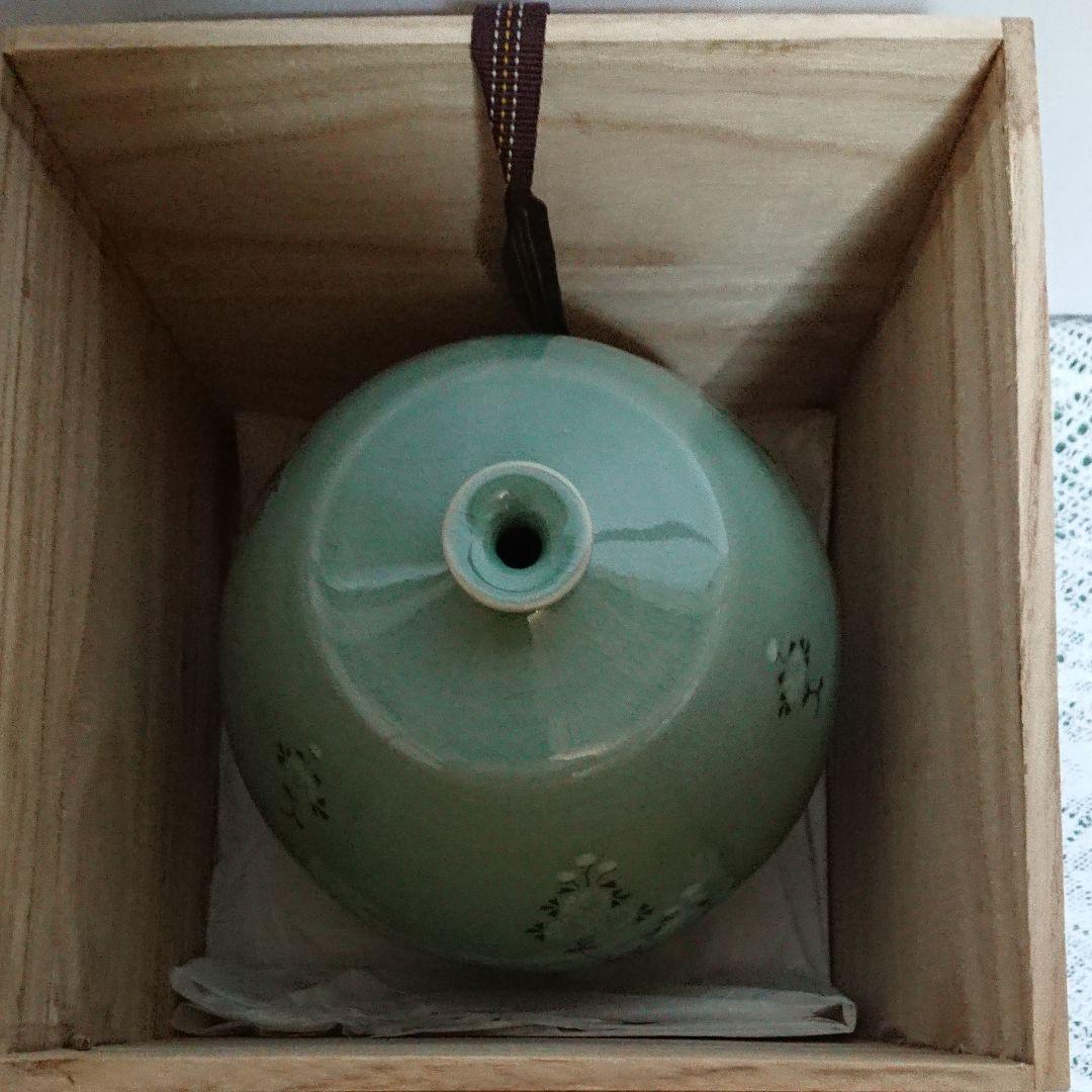 韓国・作家物・高麗青磁・花瓶・未使用品☆常識の範囲の価格交渉ＯＫ