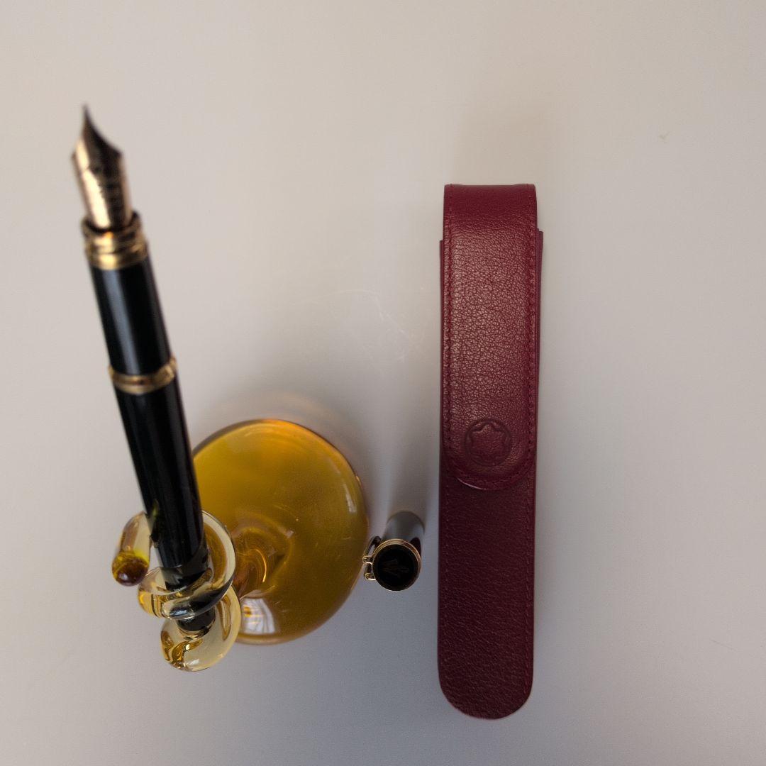 Waterman18k Ideal 万年筆 とモンブランペンケース