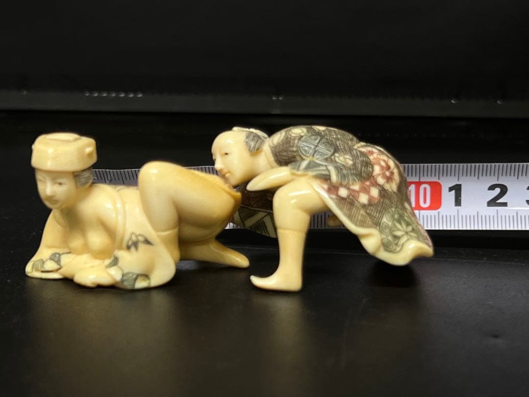 極上春画 根付 重さ:63g 　（提げ物 /緒締め /