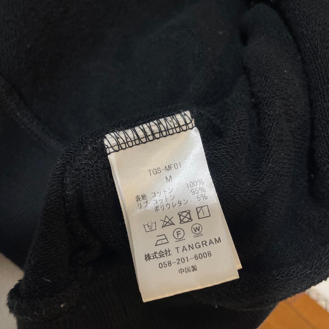 TANGRAM ブラック フード付きスウェット M