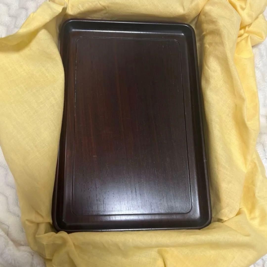 省山造 紫檀 日本の伝統工芸品 切手盆