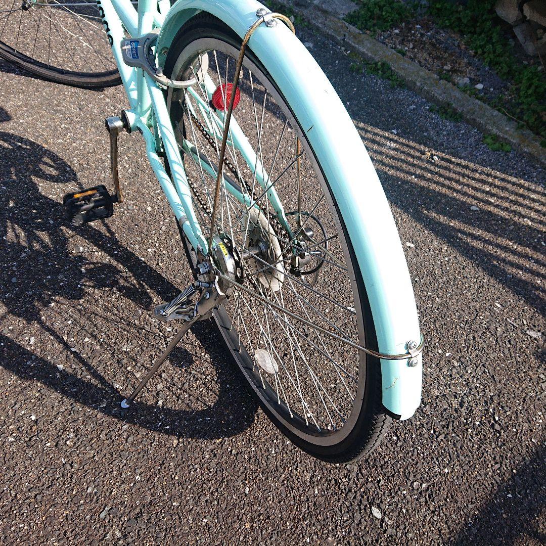 【こじろう】自転車 シティサイクル 26インチ ミントグリーン 女の子