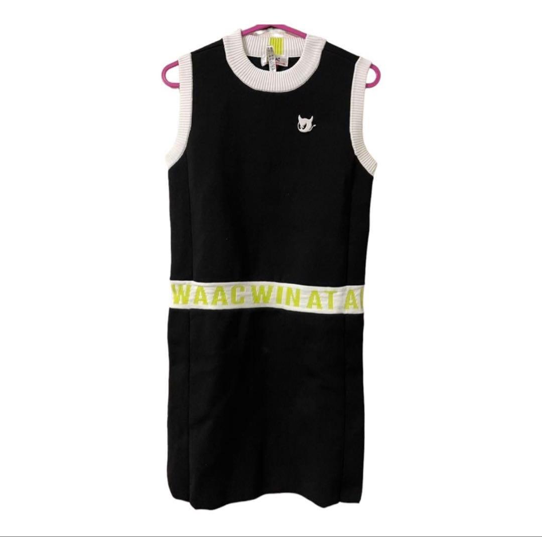 WAAC ブラック ノースリーブ ワンピース サイズ2