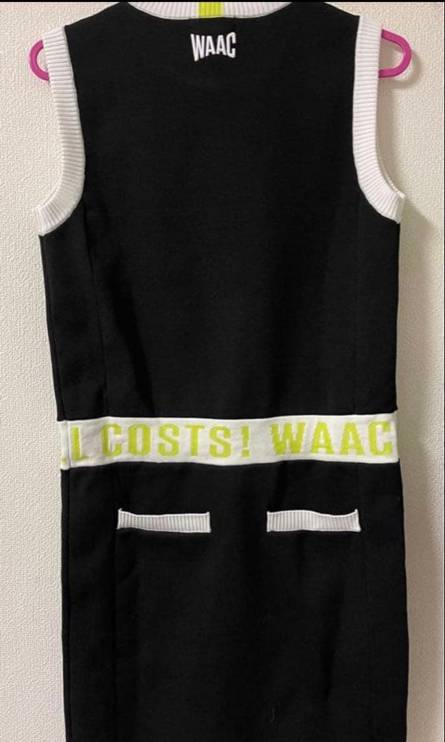 WAAC ブラック ノースリーブ ワンピース サイズ2