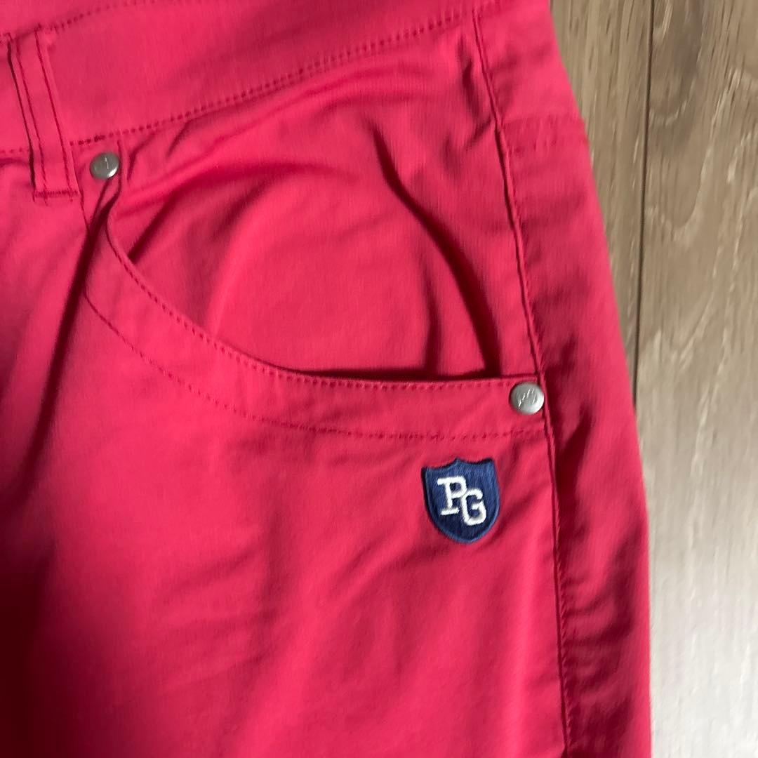 【美品】パーリーゲイツ 赤色 メンズパンツ
