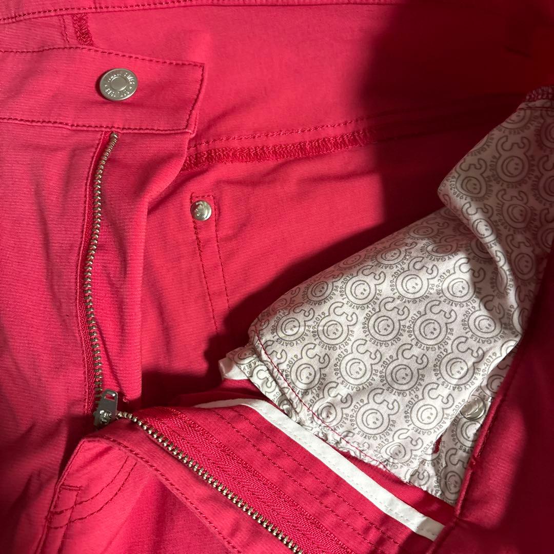 【美品】パーリーゲイツ 赤色 メンズパンツ