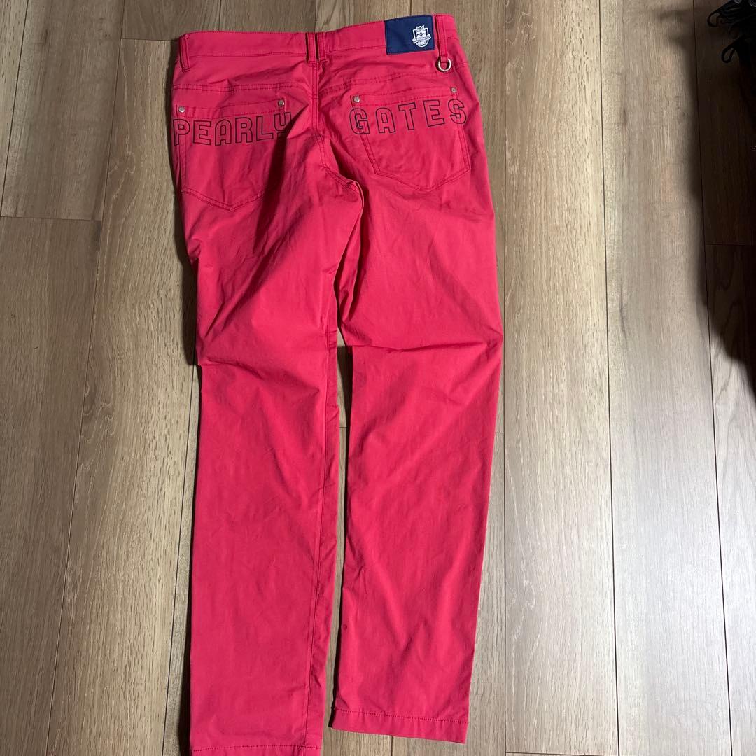 【美品】パーリーゲイツ 赤色 メンズパンツ