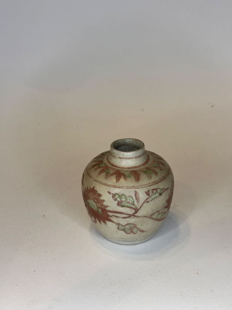 明時代 明洪武 釉裏紅 小壺茶入 中国古美術 古董品