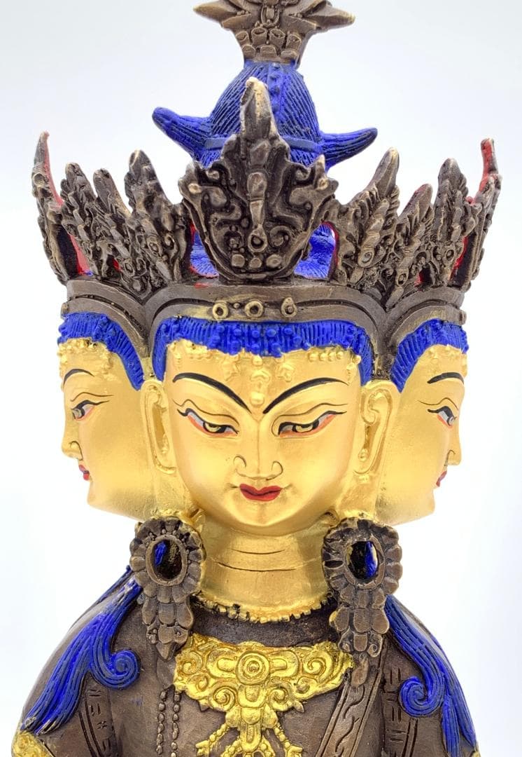 ◆ 希少！！◆四面大日如来（ヴァイローチャナ）像◆仏教　チベット-