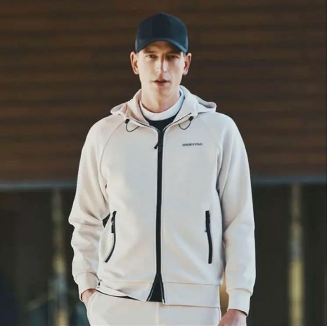 【美品】BRIEFING GOLF 3Dロゴパーカー　ベージュ