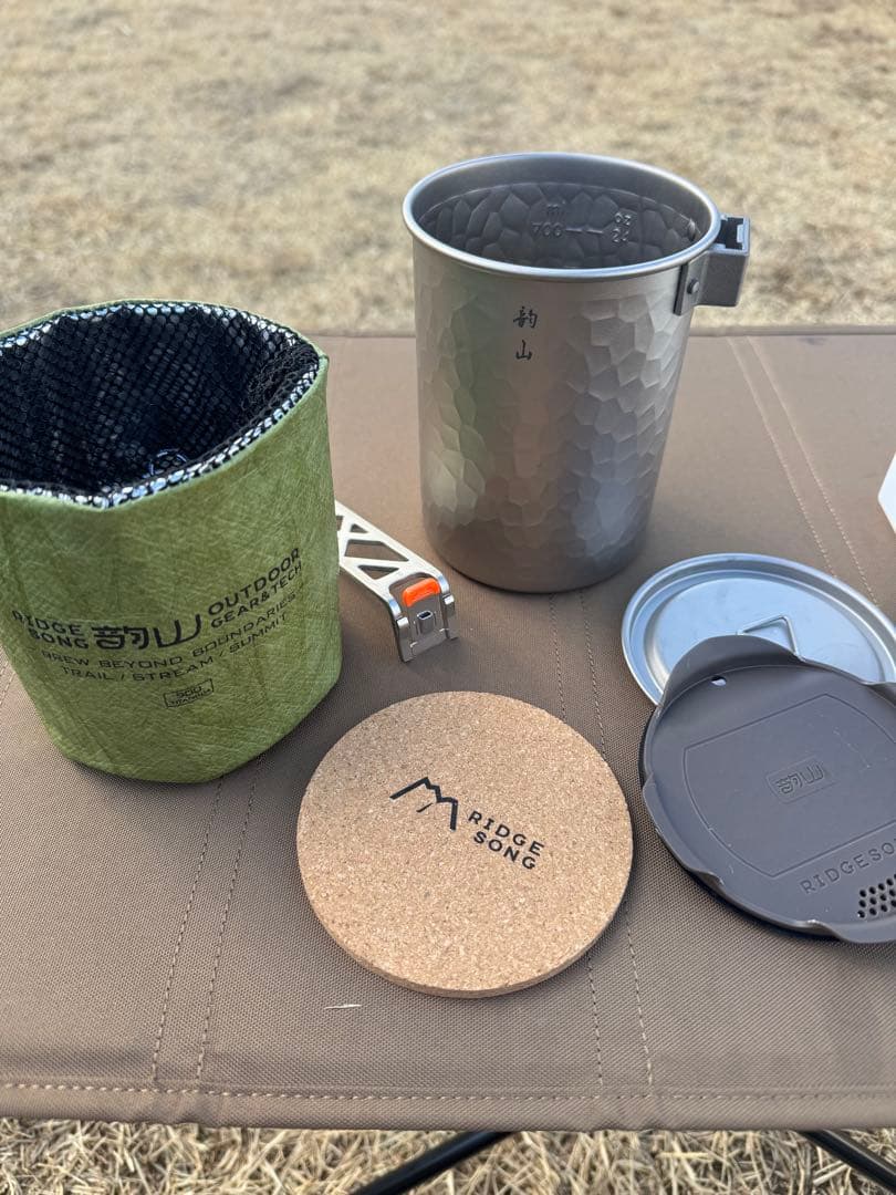 RIDGE SONG チタンマグ アルコールストーブ セット売り