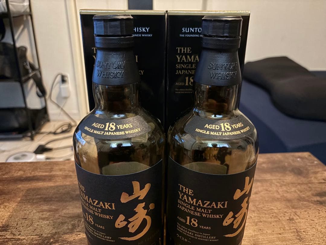 山崎 18年 空瓶　化粧箱 2本セット