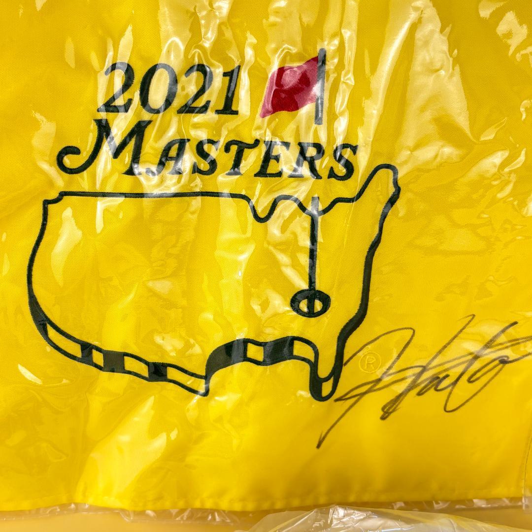 マスターズ2021フラッグ・松山モデルキャップ　松山英樹　直筆サイン