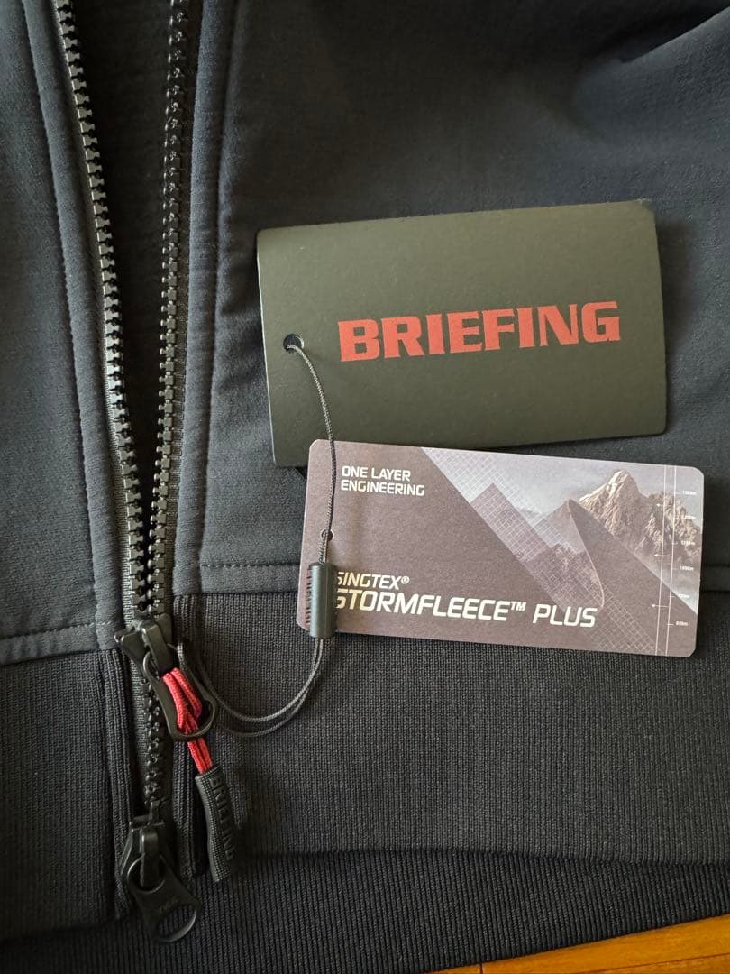 24AW ブリーフィングゴルフ　ストームフリースブルゾン黒L