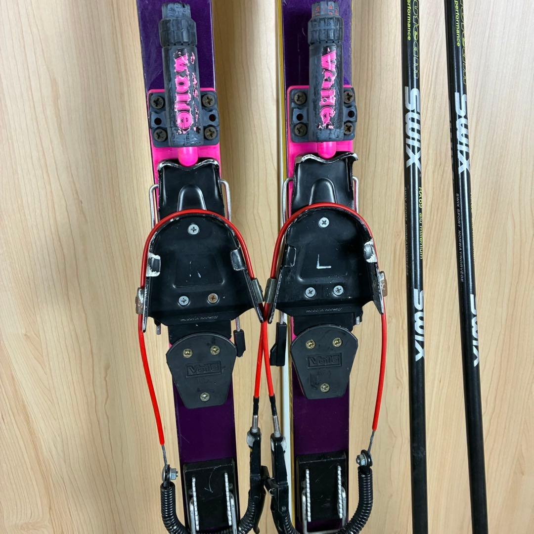 【送料込】KAZAMA テレマークスキー板　ポール　セット　山スキー