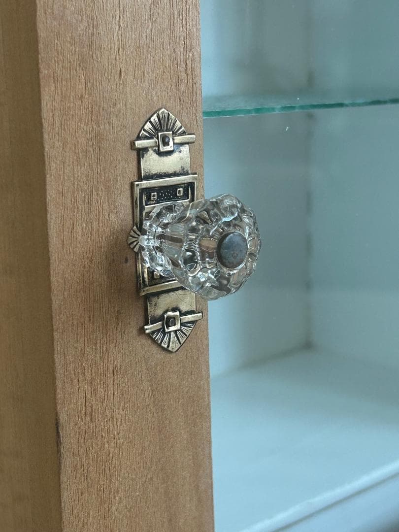 フランスアンティーク　飾り棚　ウォールキャビネット　ガラスケース　ブロカント