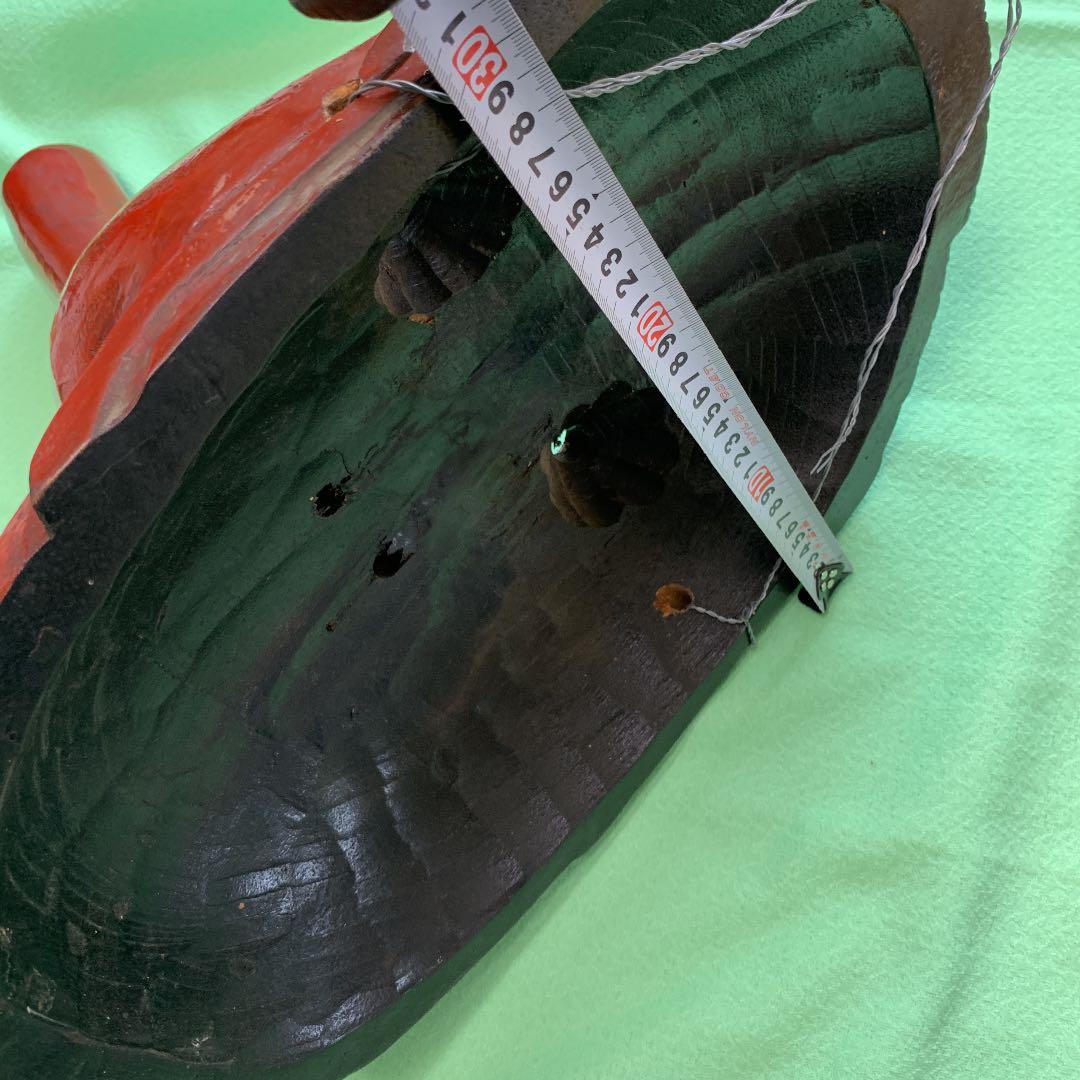 木彫り　天狗面　重量級