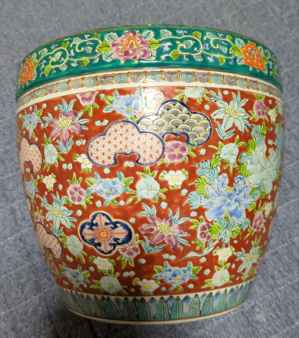 有田焼　赤絵火鉢　骨董品　販売済