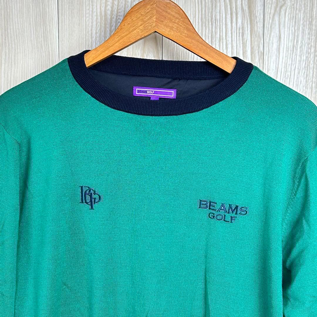 【美品】BEAMS GOLF エアシャット XL グリーン ウール100%