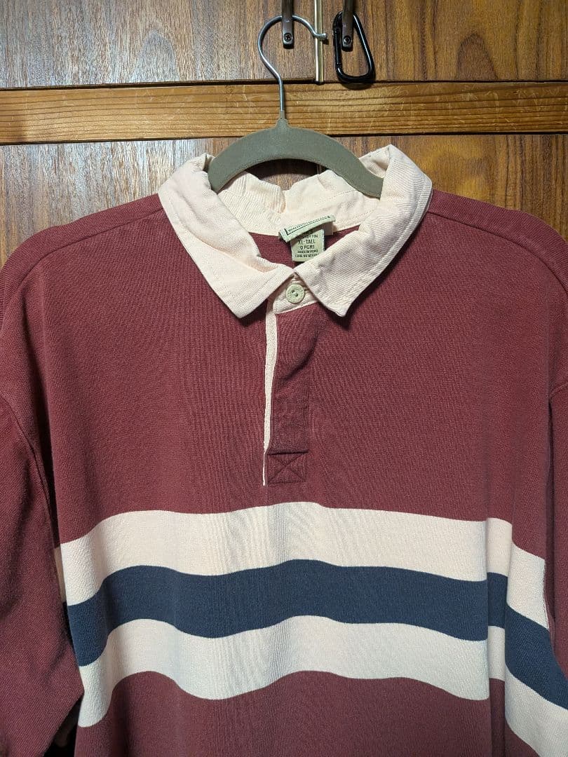 エルエルビーン　ラグビーシャツxl