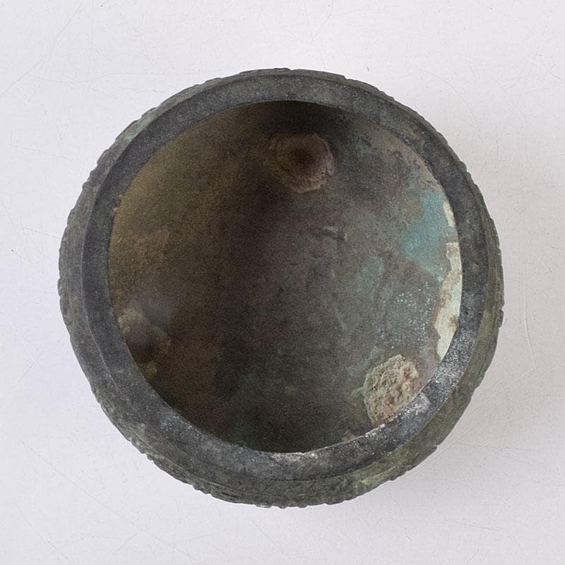 中国　古銅青銅　漢詩文三つ足香炉　V　R8998