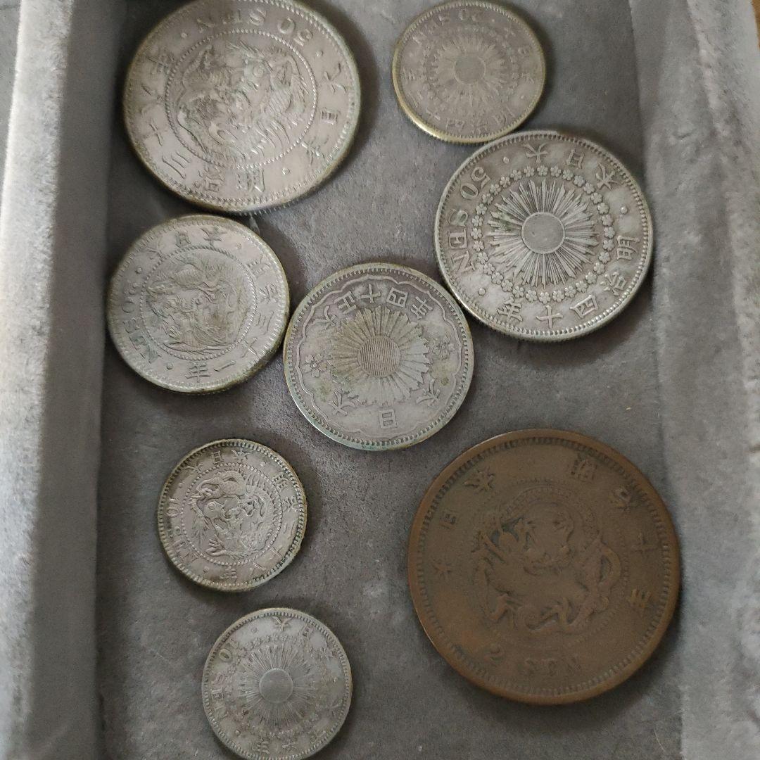 m*9様 50.20.10銭銀貨と二銭銅計8枚
