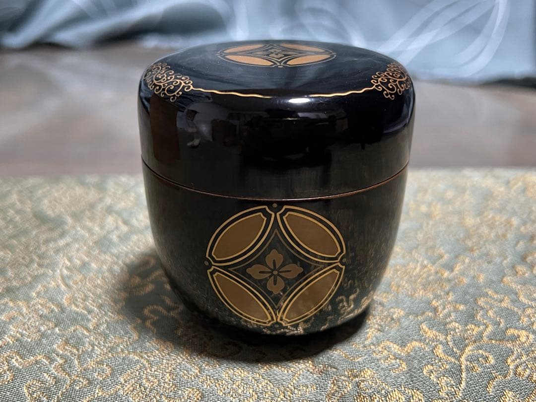 小堀遠州好 唐草七宝蒔絵 棗 塗師宗哲造 茶道具