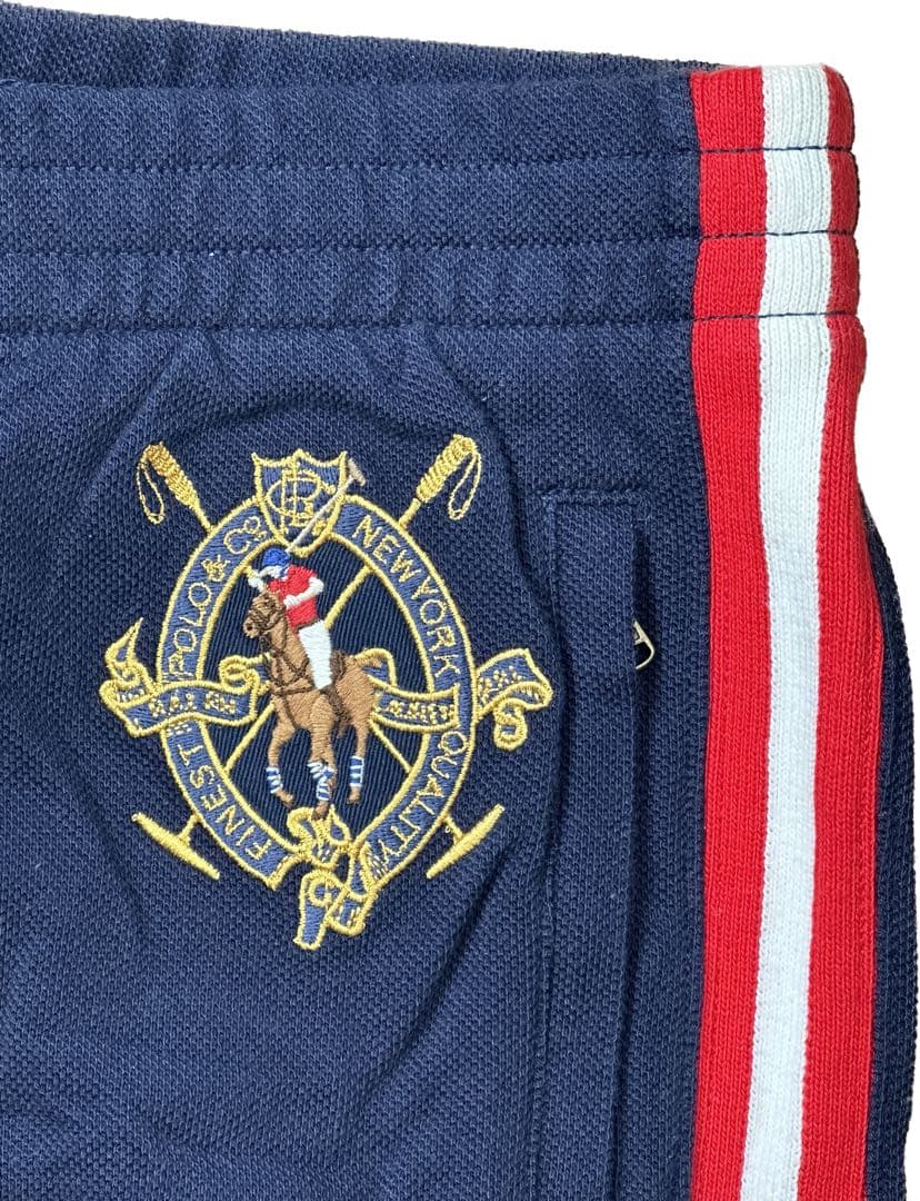 未使用品　90s ポロ・ラルフ・ローレン トラック　ジャージパンツ ネイビー