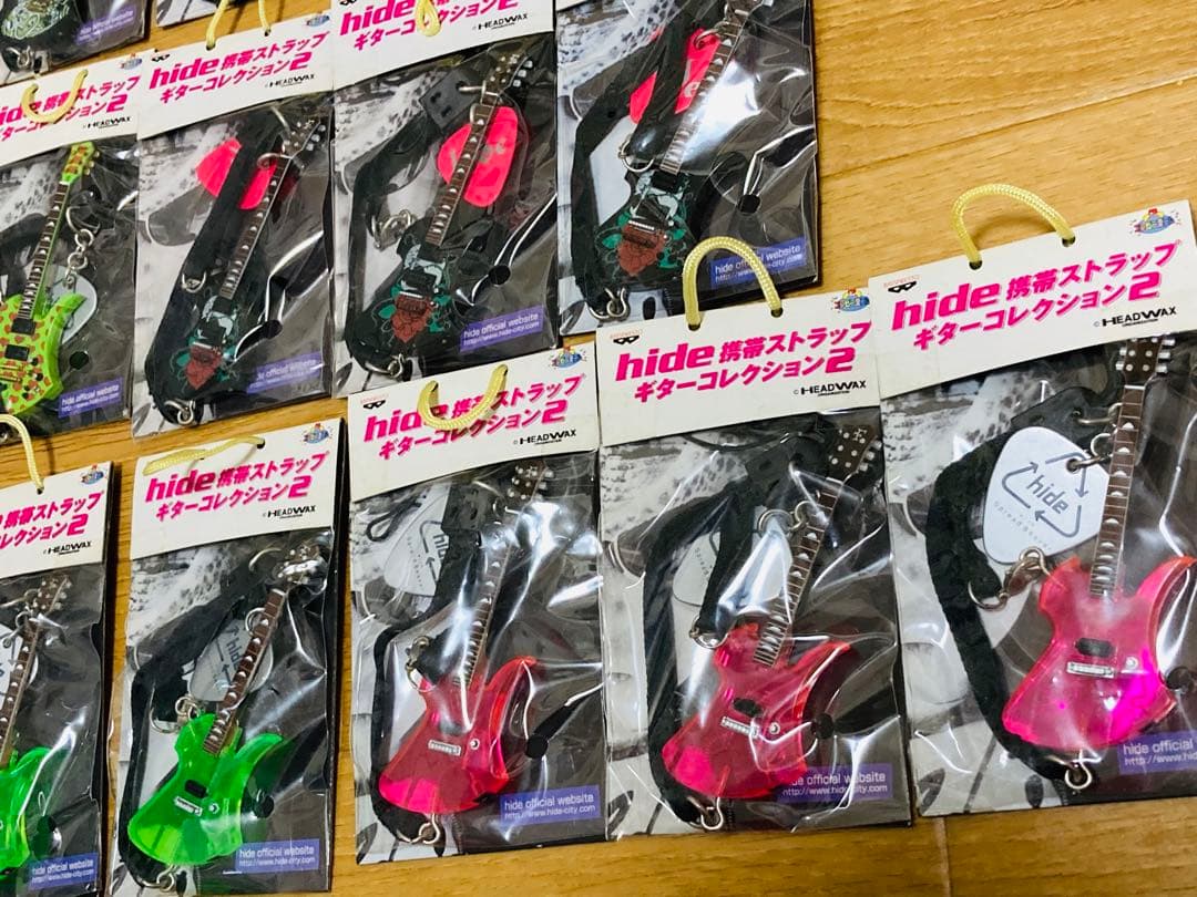 hide 携帯ストラップ ギターコレクション 20セット 新品未開封 当時モノ