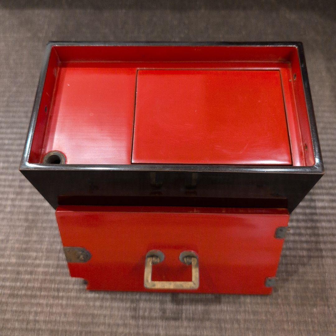 茶道具 野点 漆弁当箱 木製漆水筒（金具） 重箱