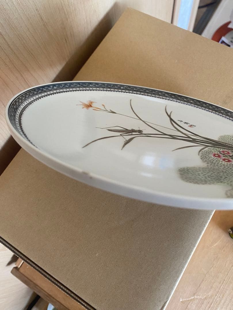 中国　景徳鎮製　絵皿　劉雨氏か　　　　引越しのため　売り尽くす